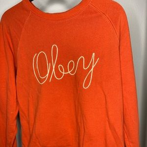 Orange obey sweater